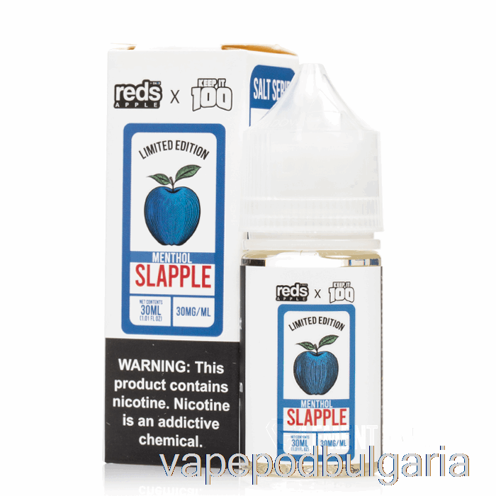 Vape Течности Slapple Menthol - 7 Daze X Keep It 100 соли - 30ml 50mg